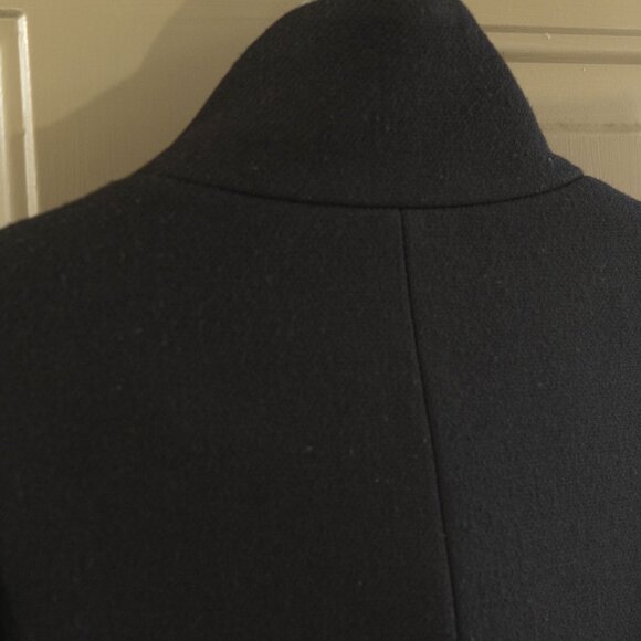 Kate Spade Dorothy Coat Bow Neck Black Wool Mod Mid Century Retro Classic jacket - Picture 9 of 15